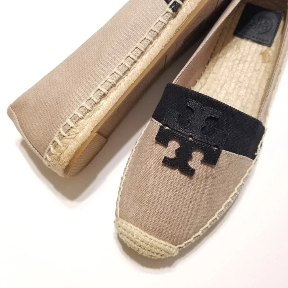 ✨NEW✨ Tory Burch Weston Flat Espadrilles in Natural/Black Size 9.5, 10